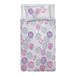 PENSIERI DELICATI Eenpersoons beddengoedset 100% katoen, compleet met dekbedovertrek 155 x 200 cm en 1 kussensloop 52 x 82 cm, gemaakt in Italië, machinewasbaar op 40 °C, motief: roze ballonnen