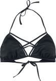 Gothicana by EMP Gothicana zwarte mix and match bikinitop met decoratieve bandjes aan de voorkant - Dames - XXL
