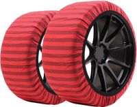 Isse 74 XXL Textiel sneeuwkettingen voor Autobanden - Classic Rood Gestreept 2 stuks (set)