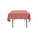 LA Linnen Checkered Overlay Tablecloth, 58 by 58-inch