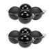 Othmar Decorations Bellatio Decorations Kerstballen - 8x stuks - zwart - glas - 10 cm - mat/glans - Kerstboomversiering