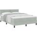 Prolenta Maison Exclusive - Lit boxspring avec tête de lit gris clair 140 x 200 cm, velours