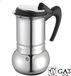 G.A.T. Italia Thema RVS Percolator - 200ml - Inductie - 2/4 kops - Made in Italy