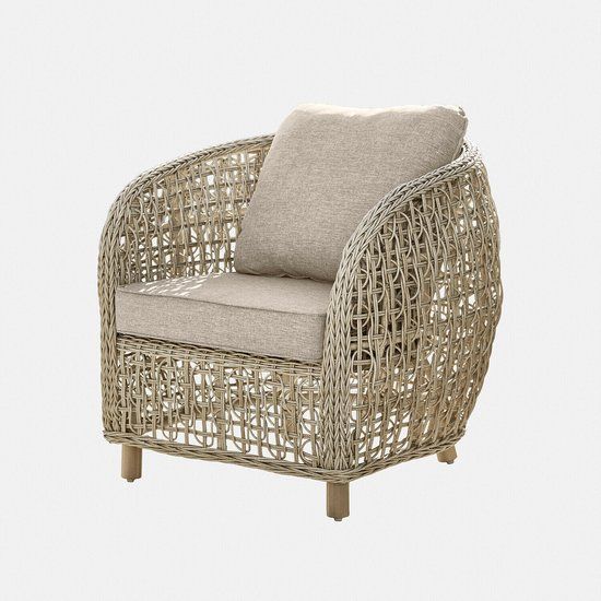 LOBERON Fauteuil Ventiglio grijs/bruin
