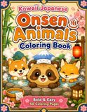 Japanese Onsen Animals Coloring Book