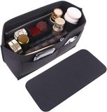 Doxo Neverfull PM portemonnee organizer insert, vilten tas insert, tas shaper, past op LV Speedy 30, Neverfull PM & basis shaper, 2-delige set (medium-zwarte combo)