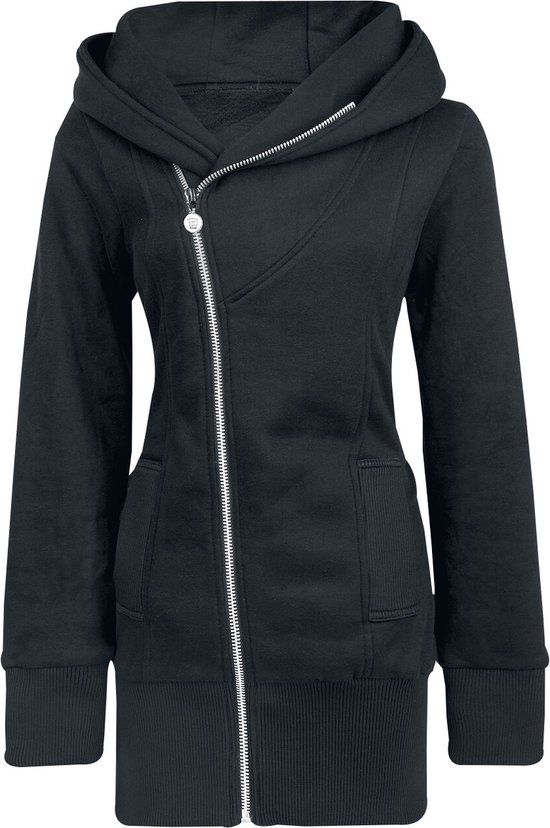 R.E.D. by EMP R.E.D. Rock-Engineered Design Lange sweater met capuchon voor dames - Zwart - 4XL
