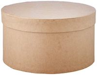 GLOREX Ronde doos, karton, naturel, 16 x 16 x 8,5 cm