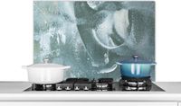 KitchenYeah Spatscherm keuken 90x60 cm - Kookplaat achterwand Acrylverf - Structuren - Abstract - Muurbeschermer - Spatwand fornuis - Hoogwaardig aluminium