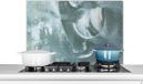 KitchenYeah Spatscherm keuken 90x60 cm - Kookplaat achterwand Acrylverf - Structuren - Abstract - Muurbeschermer - Spatwand fornuis - Hoogwaardig aluminium