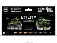Vallejo 070201 Kleurenset, II & World War III modelbouwaccessoires, verschillend, 17 ml (verpakking van 8 stuks)