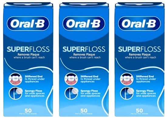 Oral-B Super Floss - 3 x 50 stuks - Flosdraad - Voordeelverpakking