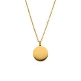 Lucardi Unisex Stainless steel goldplated ketting met hanger ashanger - Ketting - Staal - Goudkleurig - 50 cm