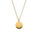 Lucardi Unisex Stainless steel goldplated ketting met hanger ashanger - Ketting - Staal - Goudkleurig - 50 cm
