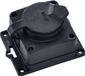 BES LED Stekkerdoos voor Buiten - 1 Stopcontact - Spatwaterdicht IP44 - Wandmontage - Rubber - Zwart