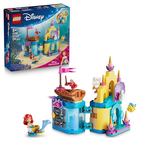LEGO Disney Ariëls Magische Minipaleis – Bouwpakket Incl. Micro-pop met Sebastian en Flounder Figuurtjes – Cadeau voor Meisjes vanaf 5 Jaar – 43285
