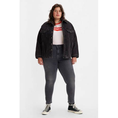 Levi's Plus 721 High Waist Skinny Jeans - Black Worn In