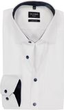 OLYMP No. 6 Six super slim fit chemise - structure - Blanc - Repassage facile - Tour de cou : 40
