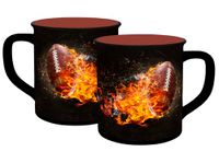 Mok American Football Fireball geëmailleerde look 400 ml