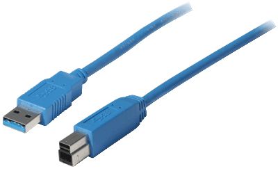 Vedimedia USB 3.0 Kabel - Type A/B - 3.0m - Blauw