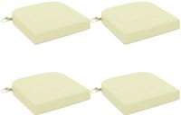 vidaXL - 4-delige zitkussens SOEST - 100% Polyester - Crèmekleurig