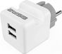 2USB easyCharge plugin reisadapter met USB AA poorten en telefoonhouder - duo verpakking Duo pack