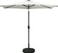 vidaXL Tuinparasol met LED-verlichting en voet 269 x 269 cm Crèmekleurig Polyester