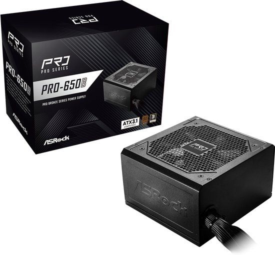 Asrock PRO-650B power supply unit 650 W 80 Plus Bronze Zwart