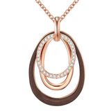 Lulu & Jane Ketting rose-goud / transparant