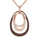 Lulu & Jane Ketting rose-goud / transparant