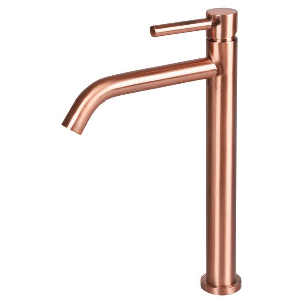 Differnz Kraan Koud/warm hoog gebogen kraan rood koper 30.414.78