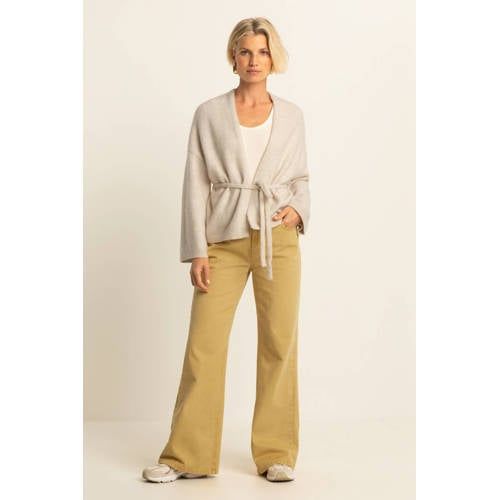 Expresso high waist wide leg jeans geel