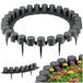 Bordure de jardin - Bordure de pelouse - 220 cm - Lot de 4 - Plastique - Gris - Montage facile