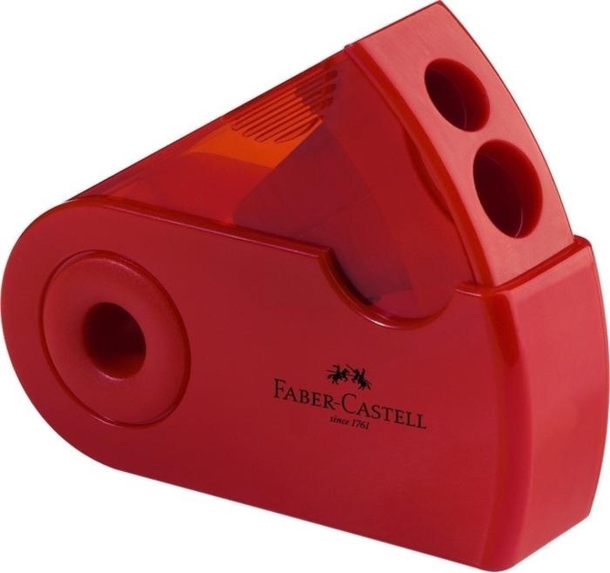 Faber-Castell puntenslijper "Sleeve" rood/blauw 2 gaats FC-182701