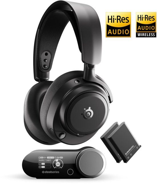 SteelSeries Arctis Nova Pro Omni Hi-Res Wireless Certified Gaming Headset - PC, PlayStation, Xbox & Switch - Zwart