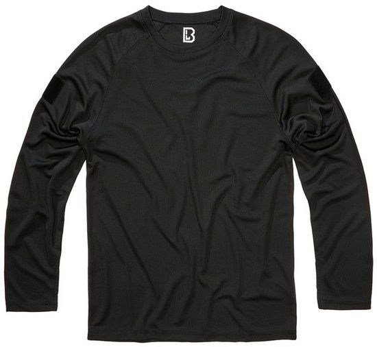 Brandit Quickdry Longsleeve shirt - L - Zwart