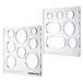 POWERTEC 71622 12"x10" Set van 2 Cirkel/Doorvoertule-sjablonen - Transparante Acryl Decoratieve Houtbewerkingssjablonen