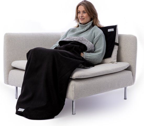 Belieff Cozy Deken (M) - Zwart - Fleece Deken - 140x86cm - 2cm dik