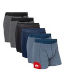 DANISH ENDURANCE Boxershorts biologisch katoen - voor Heren - 6 pack - Meerkleurig - Maat M