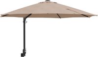 vidaXL Tuinparasol 248 x 248 x 148 cm Polyester en Staal Taupe