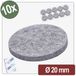 Quadrios 26SA103 Patins en feutre auto-adhésifs, ronds gris (Ø x h) 20 mm x 4 mm 10 pièce(s)