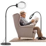 Loupe 2-en-1 avec lumière, grossissement 5x et 10x, 36 LED, col de cygne