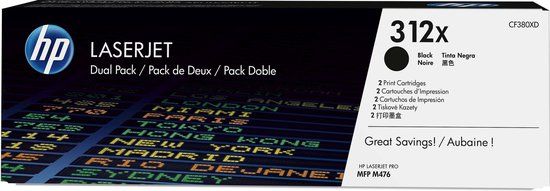 HP 312X Original Black High Capacity Toner Cartridges - 2 Pack