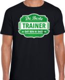 Bellatio Decorations Shoppartners Bv Cadeau t-shirt voor de beste trainer voor heren - zwart met groen - trainers - kado shirt / kleding - vaderdag / collega XXL