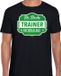 Bellatio Decorations Shoppartners Bv Cadeau t-shirt voor de beste trainer voor heren - zwart met groen - trainers - kado shirt / kleding - vaderdag / collega XXL