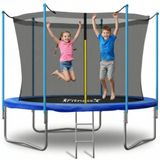 Fitness-Star Trampoline d'extérieur pour enfants, 254 cm (8 ft), avec filet de sécurité et échelle