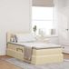Maison Exclusive Lit de rangement exclusif avec matelas, couleur crème, dimensions 100 x 200 cm, revêtement en velours
