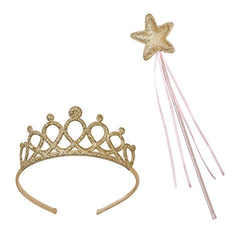 Talking Tables Prinses Party Tiara en Fairy Wand Set Dress Up Kostuum - One Size