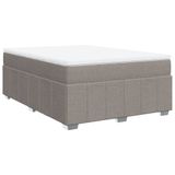 VidaXL Boxspring met matras stof taupe 180x200 cm