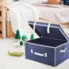 Blauwe House Collection Blauwe wasmand 40 x 33 x 18